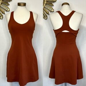 Girlfriend Collective Lola Rust Racerback Tank Dress